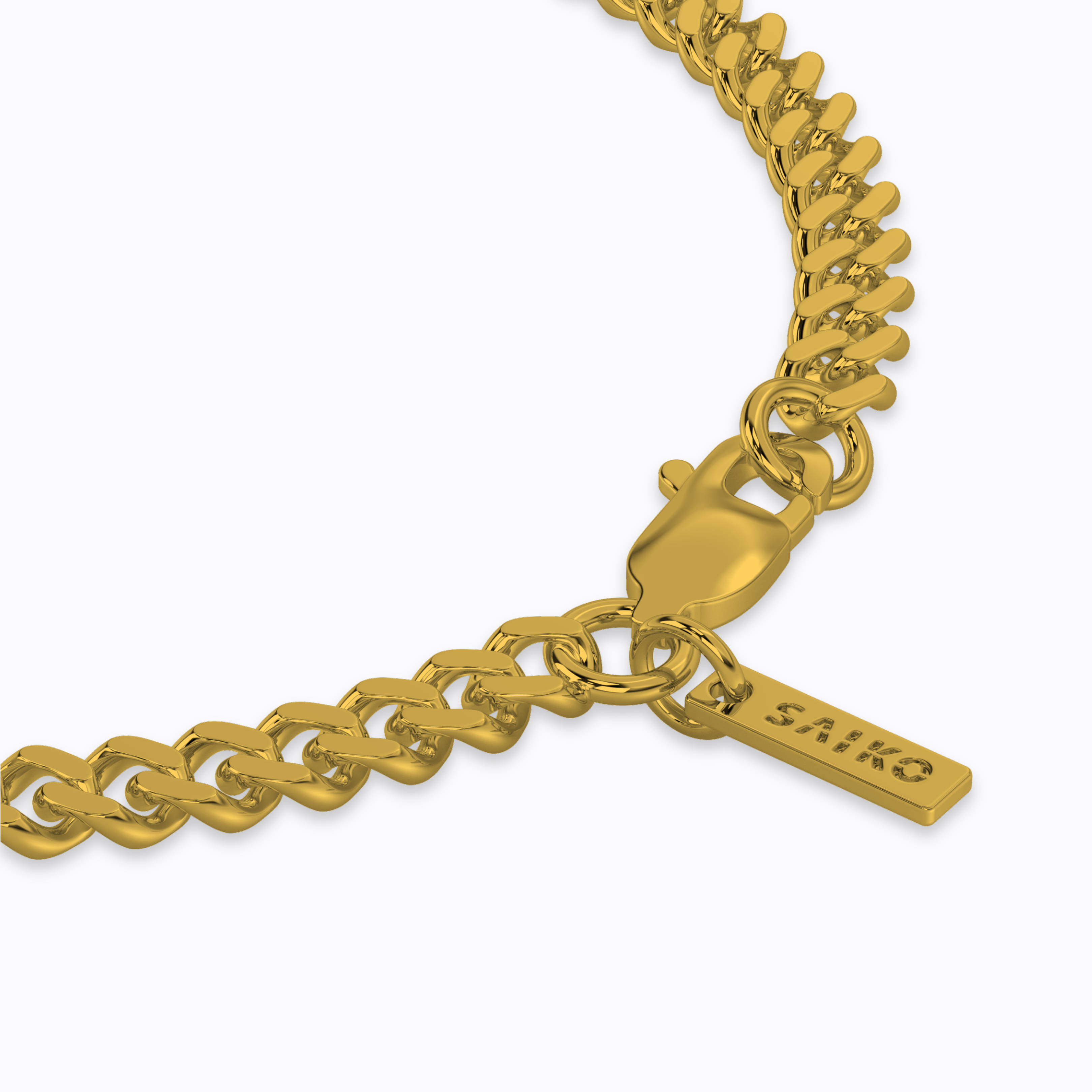 4MM GOLD CUBAN CHAIN BRACELET