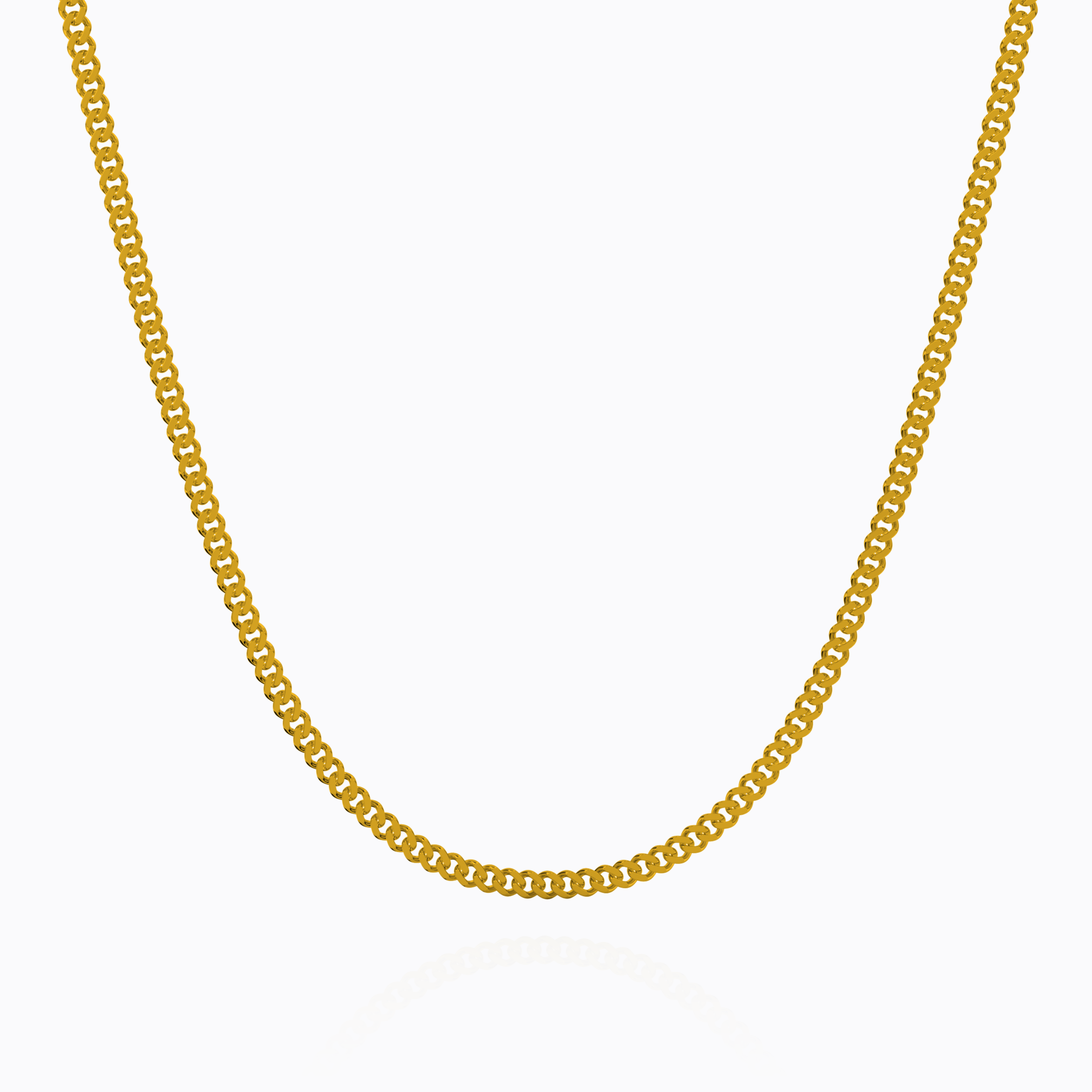 4MM GOLD CUBAN CHAIN NECKLACE