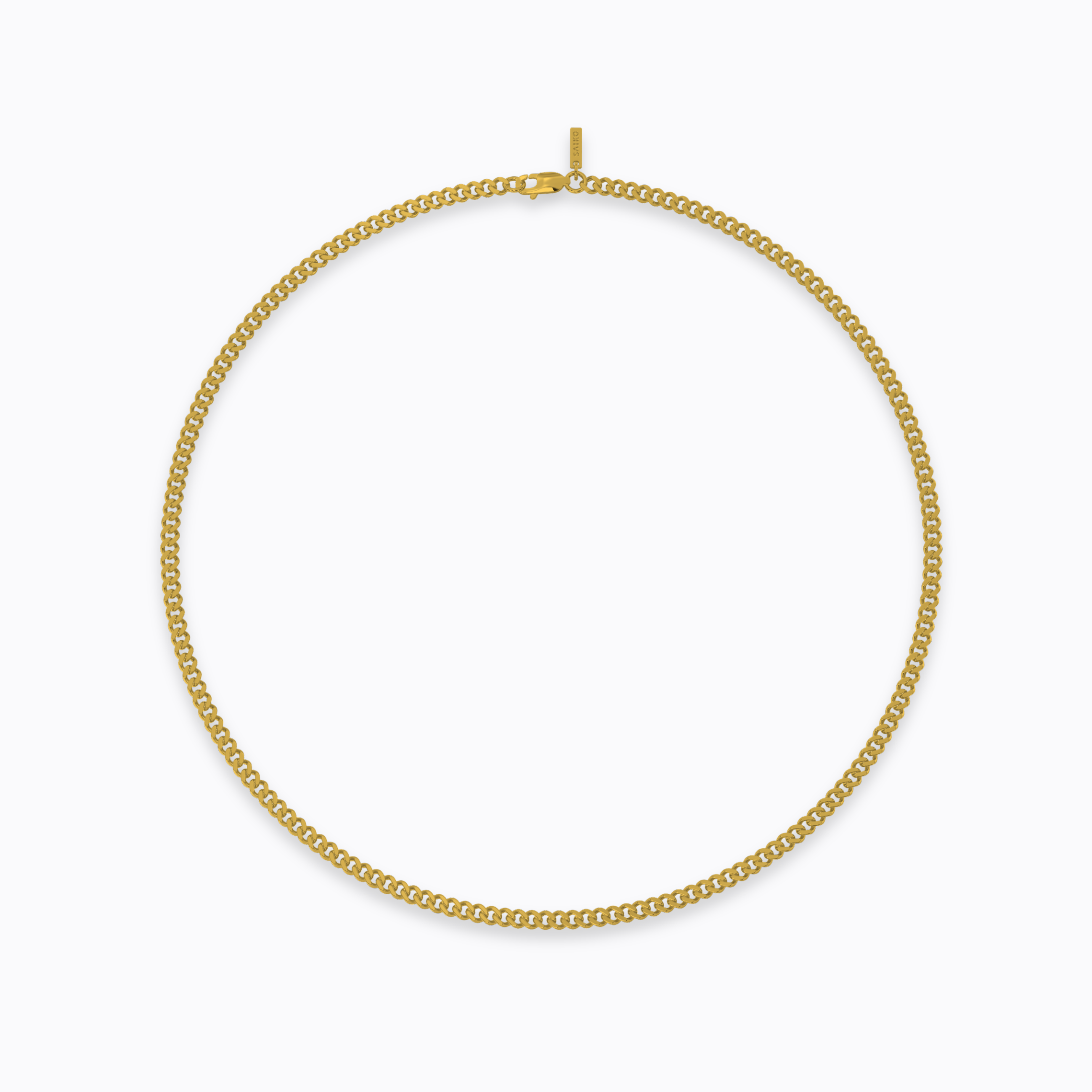 4MM GOLD CUBAN CHAIN NECKLACE