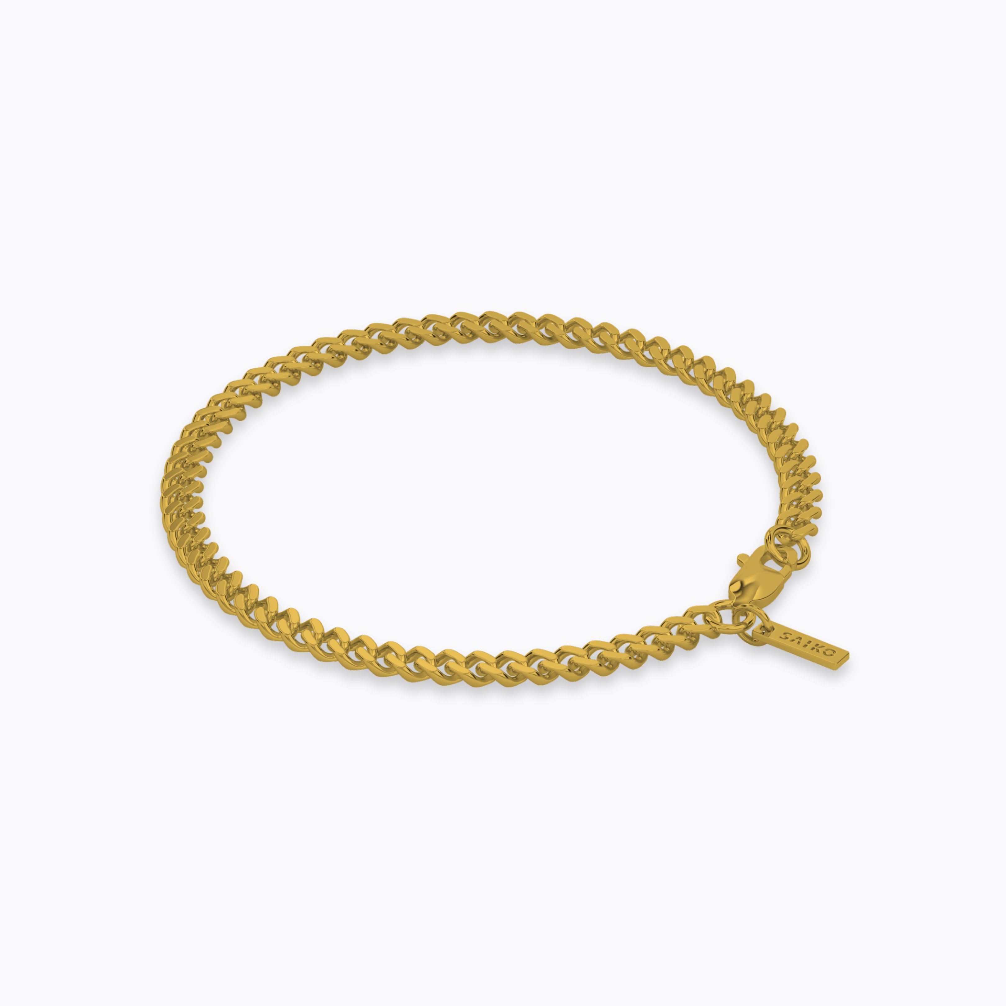 4MM GOLD CUBAN CHAIN BRACELET