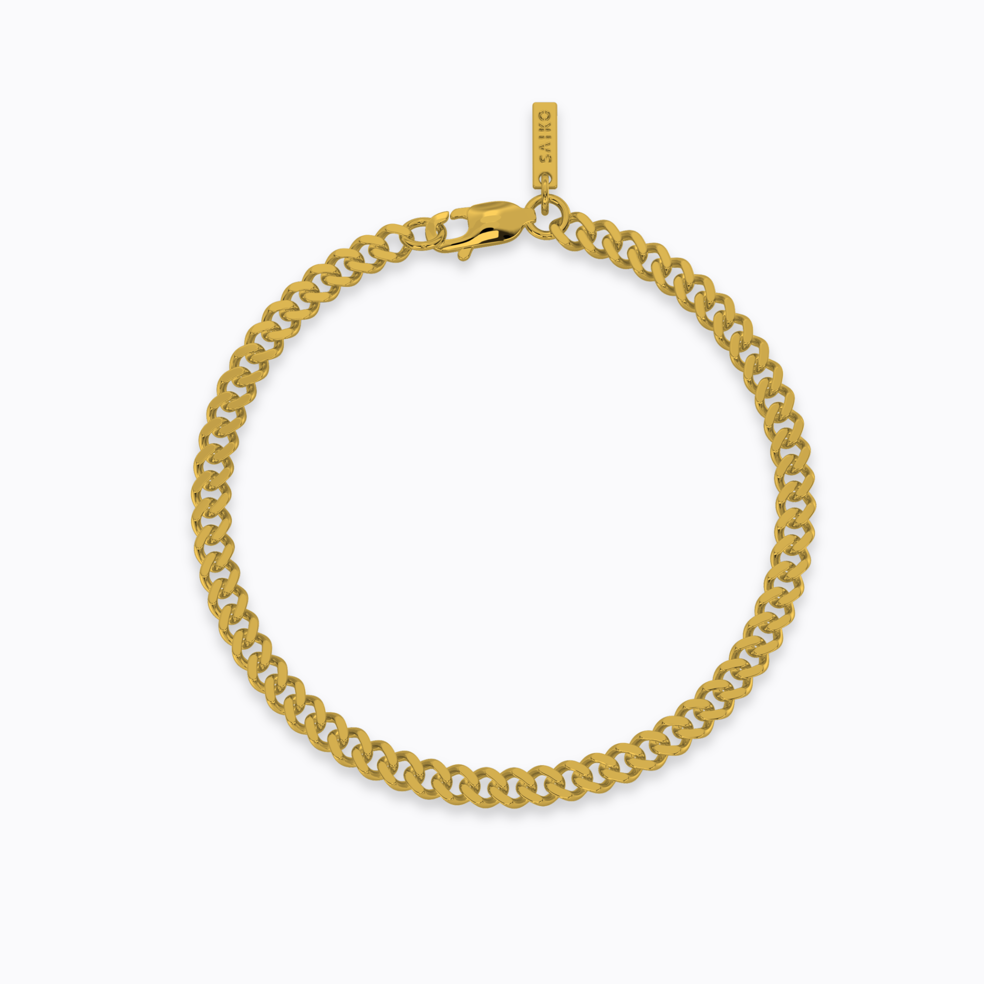 4MM GOLD CUBAN CHAIN BRACELET