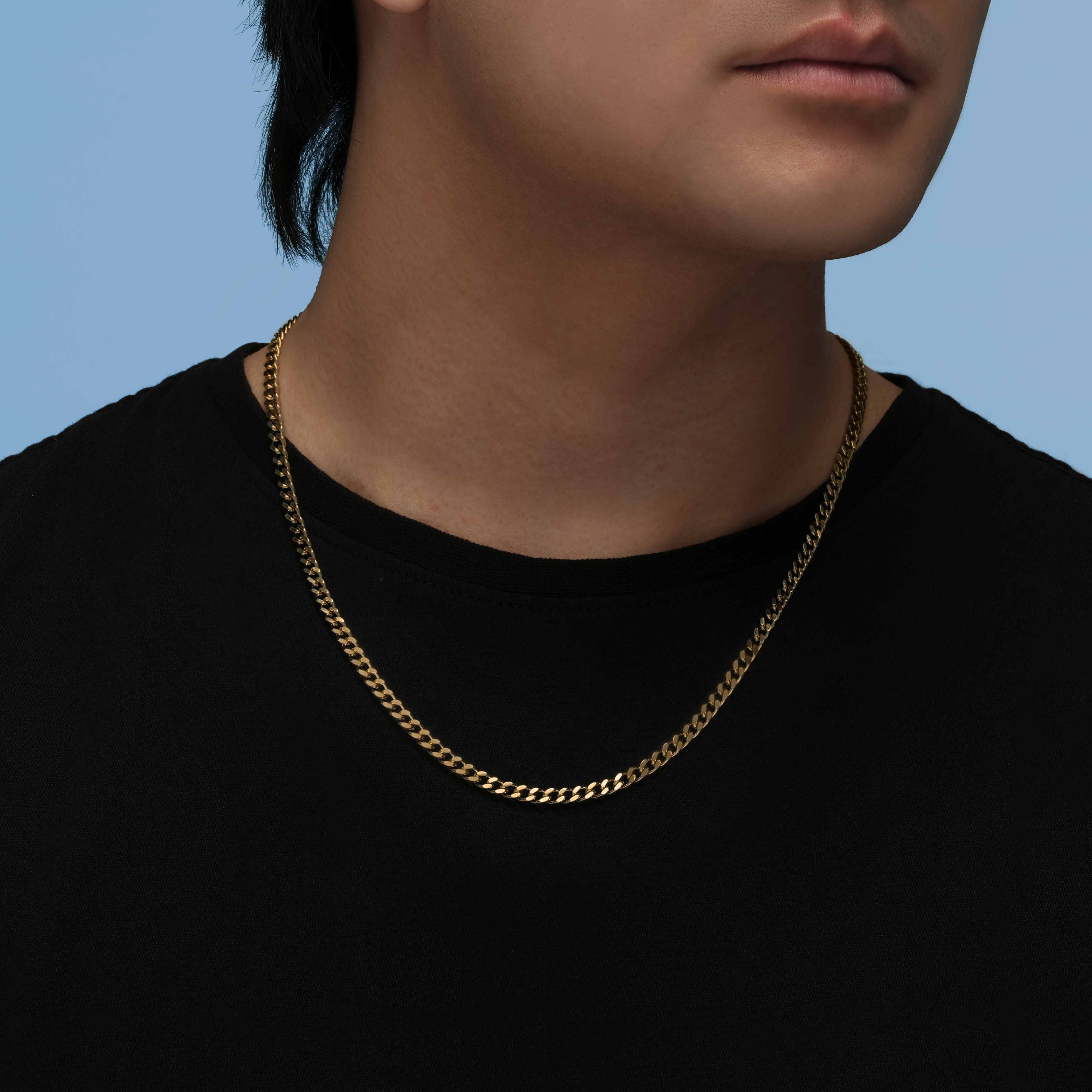 4MM GOLD CUBAN CHAIN NECKLACE