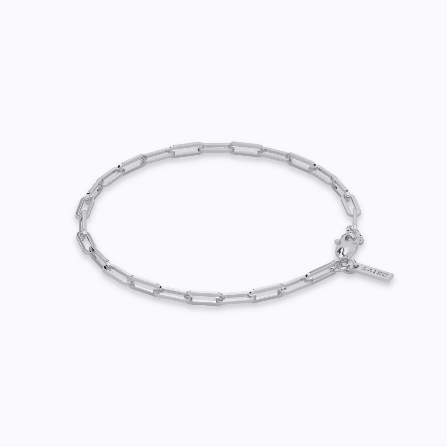 3MM PAPERCLIP CHAIN BRACELET