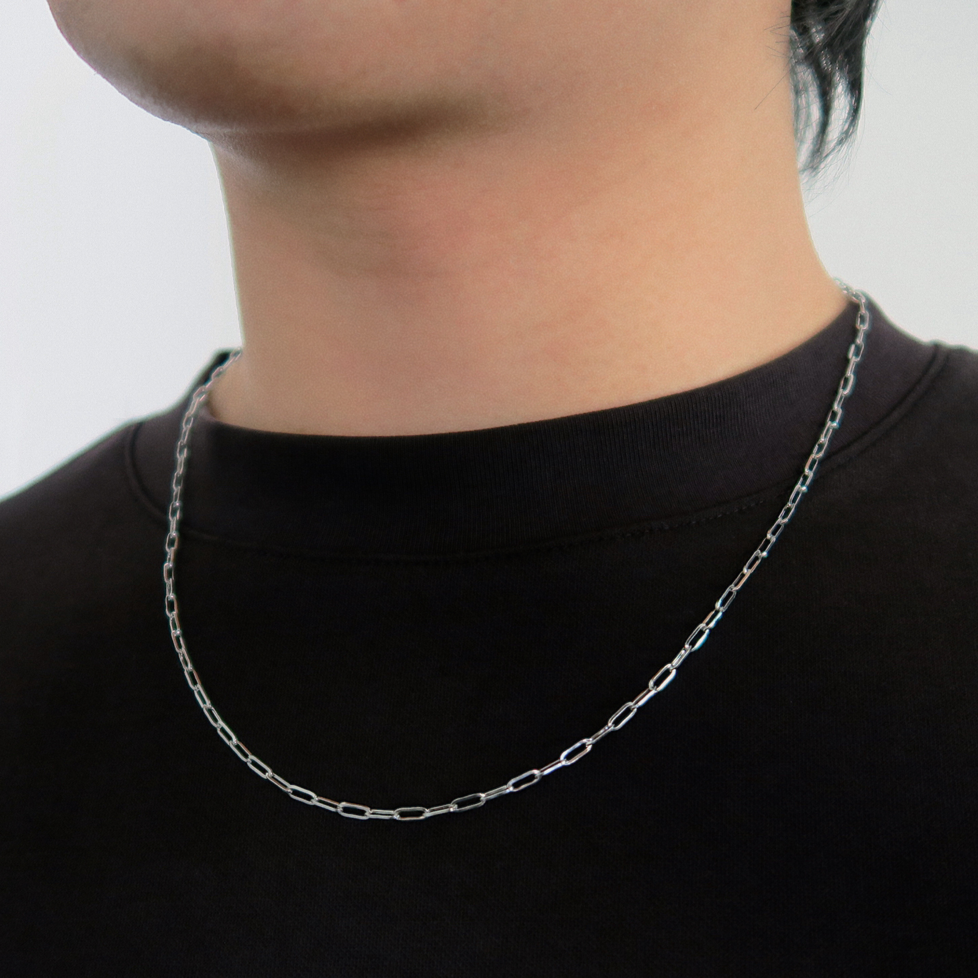 3MM PAPERCLIP CHAIN NECKLACE