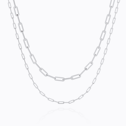 PAPERCLIP CHAIN NECKLACE SET