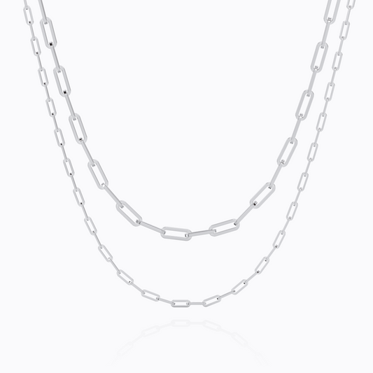 PAPERCLIP CHAIN NECKLACE SET