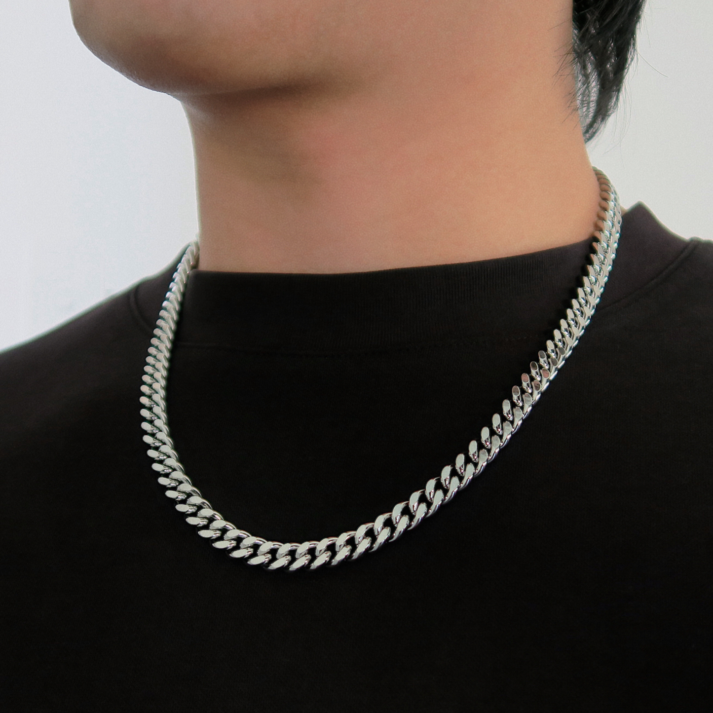 8MM CUBAN CHAIN SET