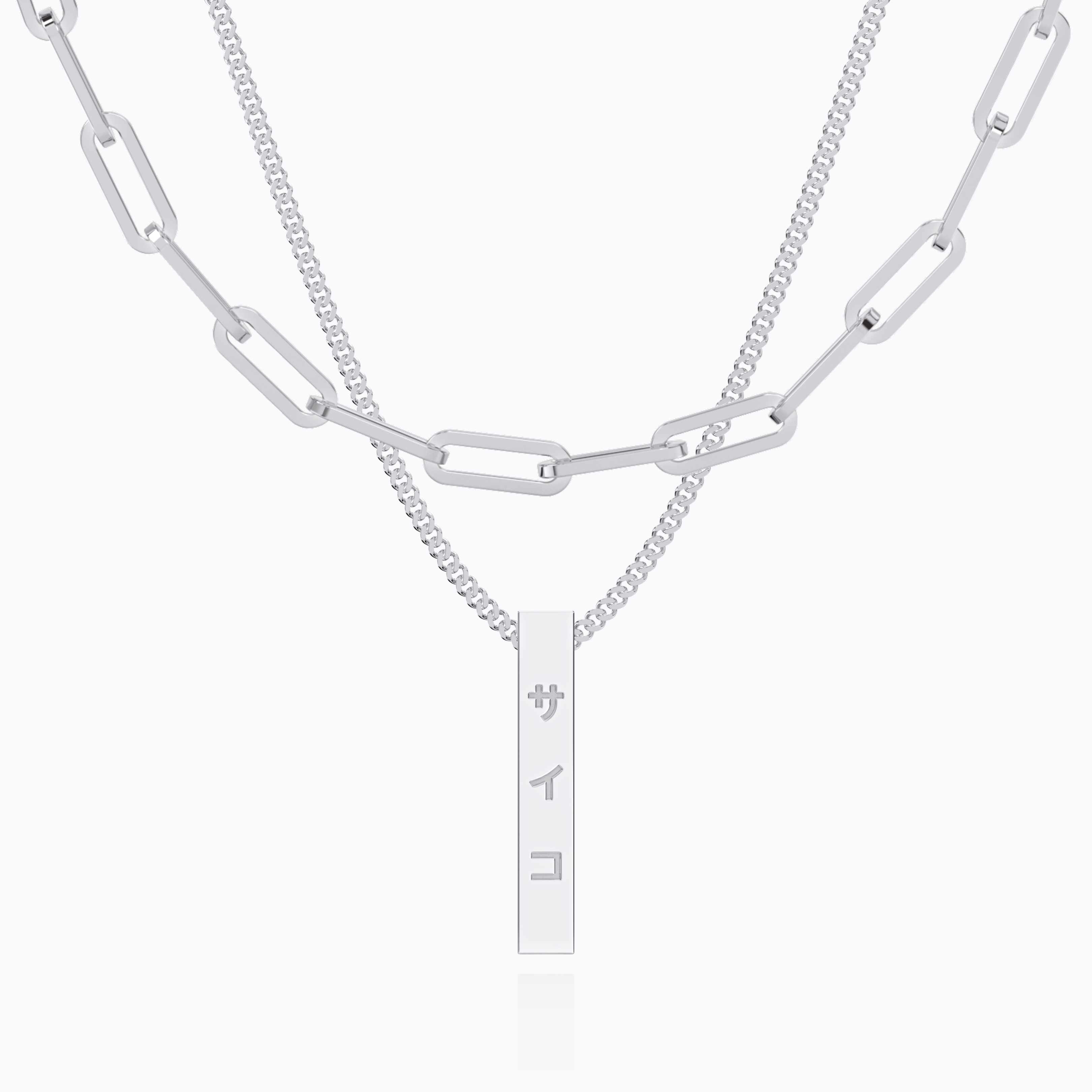 VERTICAL BAR NECKLACE SET